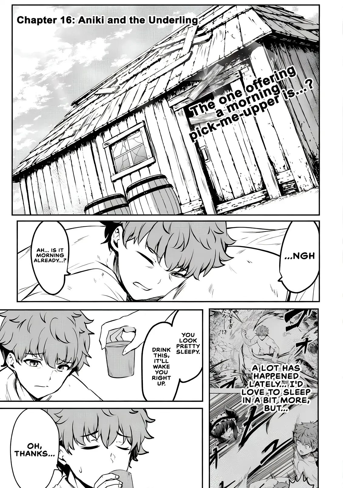 Dore dake Doryoku Shite mo Mannen Level 0 no Ore wa Tsuihou Sareta: Shin no Teki to Yobareta Shounen wa, Shachiku Megami to Deatte Saikyou no Chikara wo Te ni Ireru Chapter 16 page 1 - 