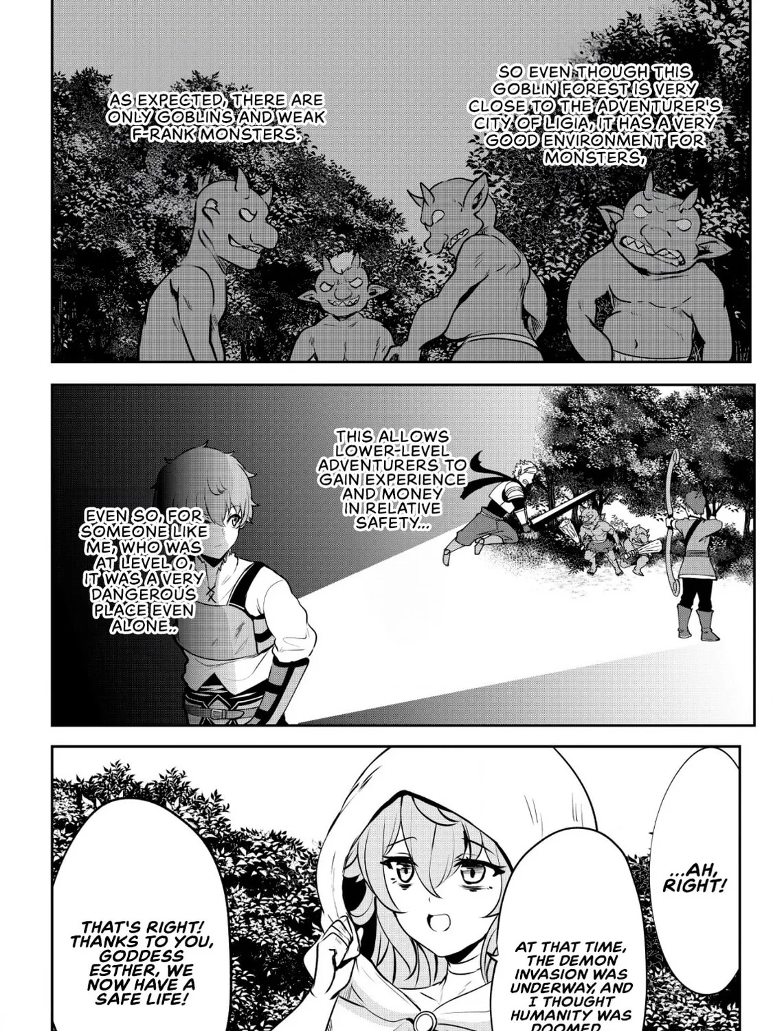 Dore dake Doryoku Shite mo Mannen Level 0 no Ore wa Tsuihou Sareta: Shin no Teki to Yobareta Shounen wa, Shachiku Megami to Deatte Saikyou no Chikara wo Te ni Ireru Chapter 4 page 33 - 
