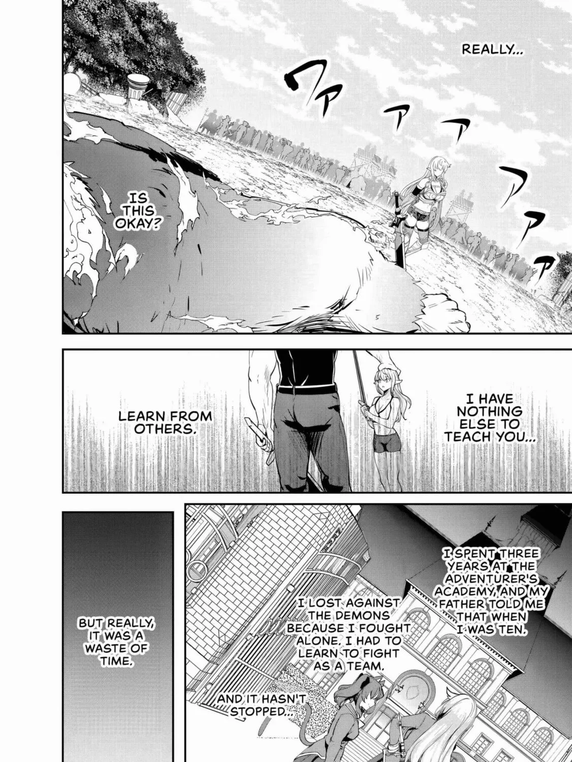 Dore dake Doryoku Shite mo Mannen Level 0 no Ore wa Tsuihou Sareta: Shin no Teki to Yobareta Shounen wa, Shachiku Megami to Deatte Saikyou no Chikara wo Te ni Ireru Chapter 6 page 38 - 