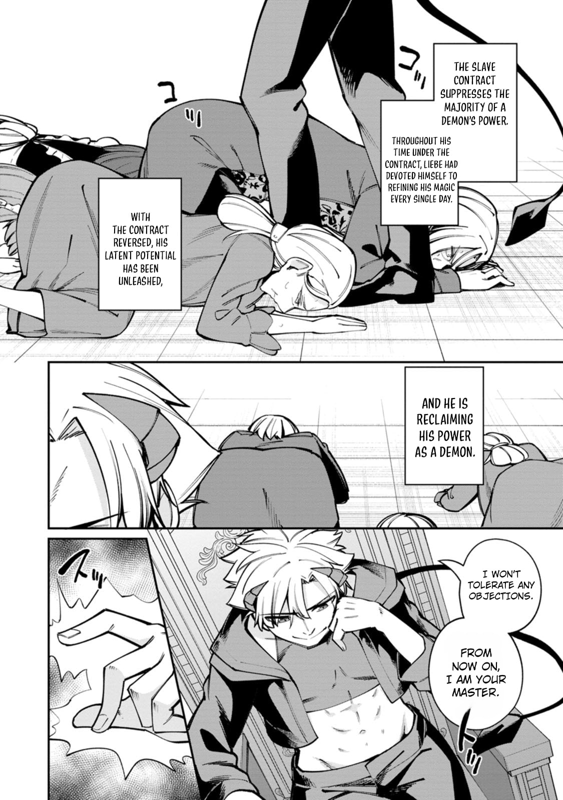 Dorei-gaeshi no Hangyaku Maou: Saijaku Shuzoku no Akuma ga Kindan Harem wo Kizuku made Chapter 3 page 5 - 