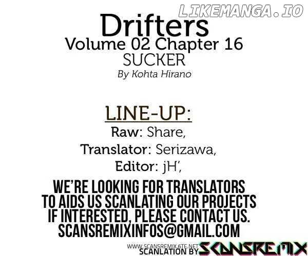 Drifters  Manga Chapter 16 page 1 - 
