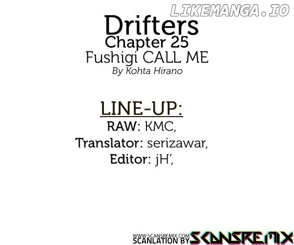 Drifters  Manga Chapter 25 page 1 - 