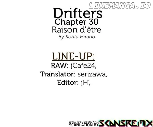 Drifters  Manga Chapter 30 page 1 - 
