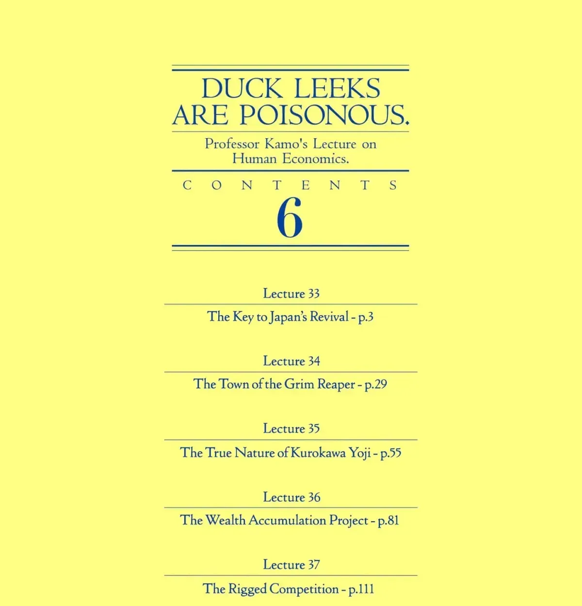Duck Leeks are Poisonous: Professor Kamo