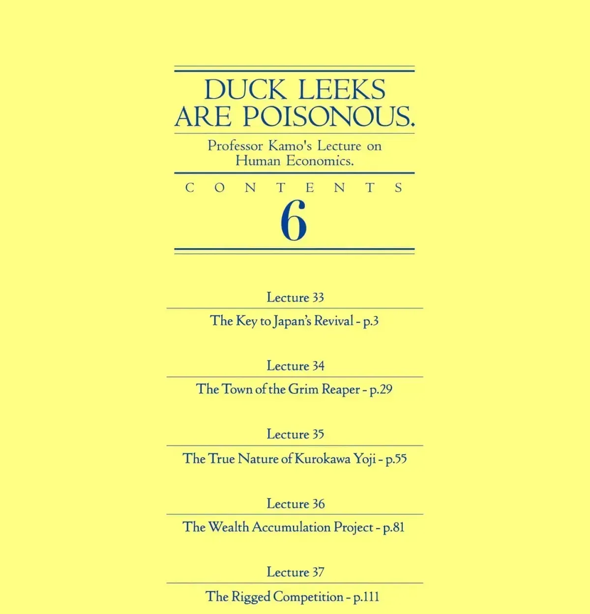 Duck Leeks are Poisonous: Professor Kamo