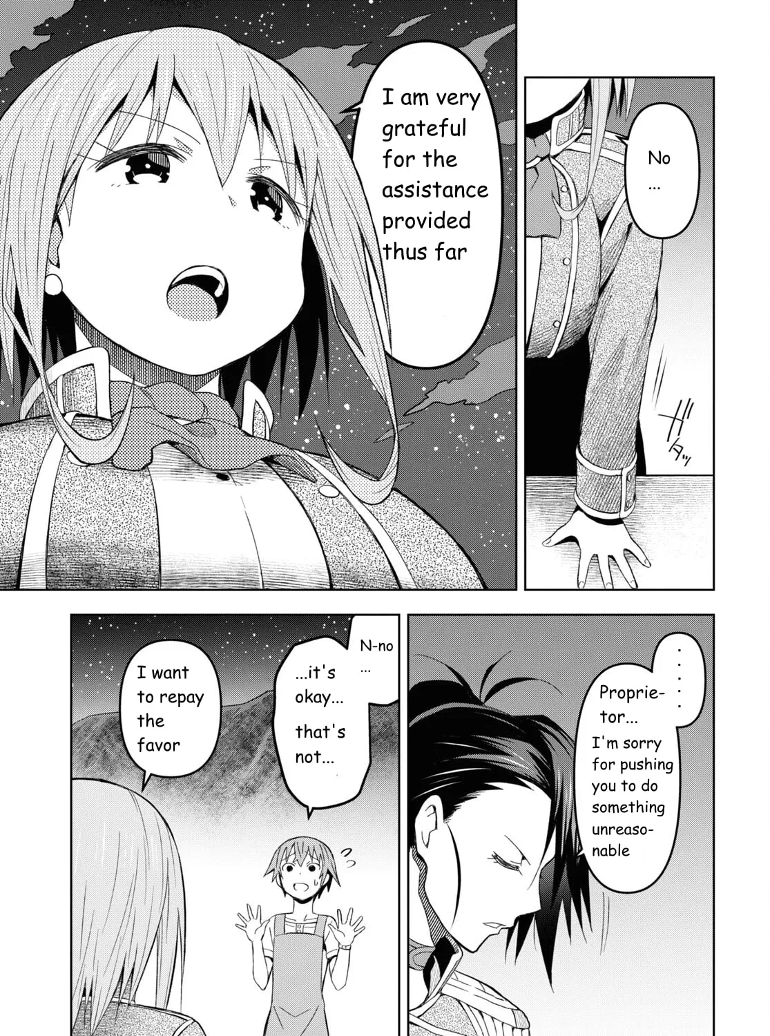 Dungeon Tou de Yadoya wo Yarou! Souzou Mahou wo Moratta Ore no Hosoude Hanjouki Chapter 22 page 21 - 