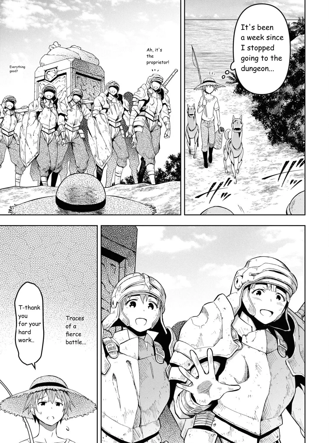 Dungeon Tou de Yadoya wo Yarou! Souzou Mahou wo Moratta Ore no Hosoude Hanjouki Chapter 22 page 33 - 
