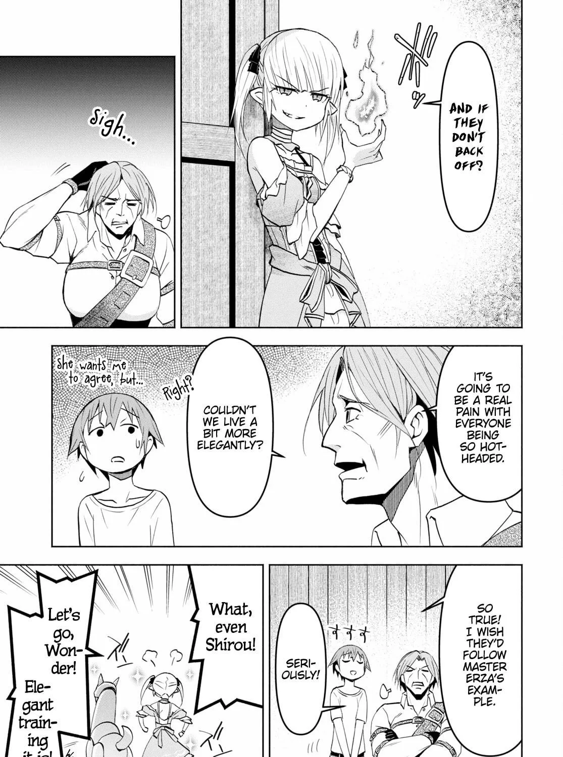 Dungeon Tou de Yadoya wo Yarou! Souzou Mahou wo Moratta Ore no Hosoude Hanjouki Chapter 36 page 49 - 