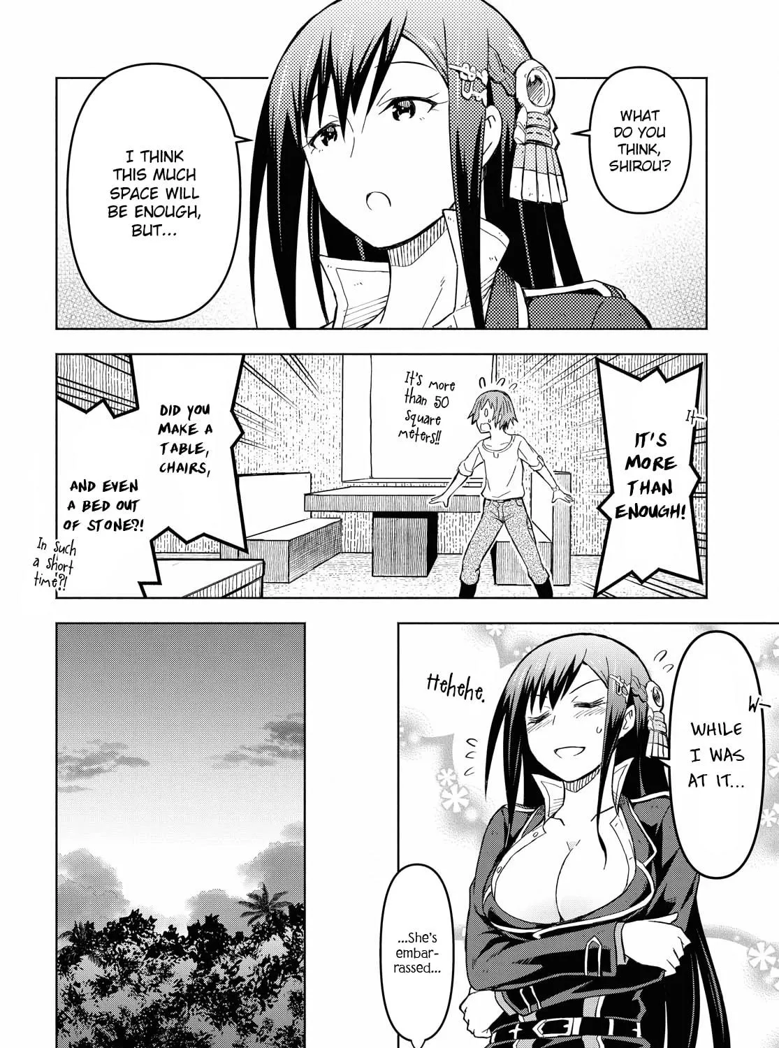 Dungeon Tou de Yadoya wo Yarou! Souzou Mahou wo Moratta Ore no Hosoude Hanjouki Chapter 4 page 53 - 