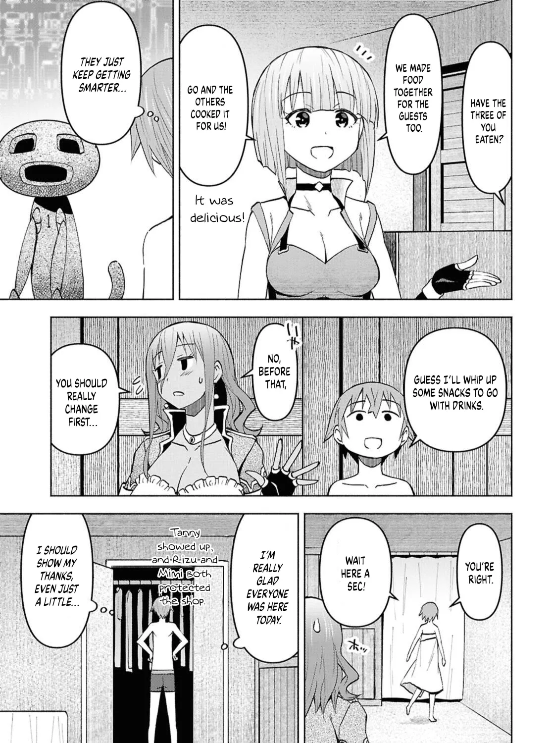 Dungeon Tou de Yadoya wo Yarou! Souzou Mahou wo Moratta Ore no Hosoude Hanjouki Chapter 49 page 7 - 