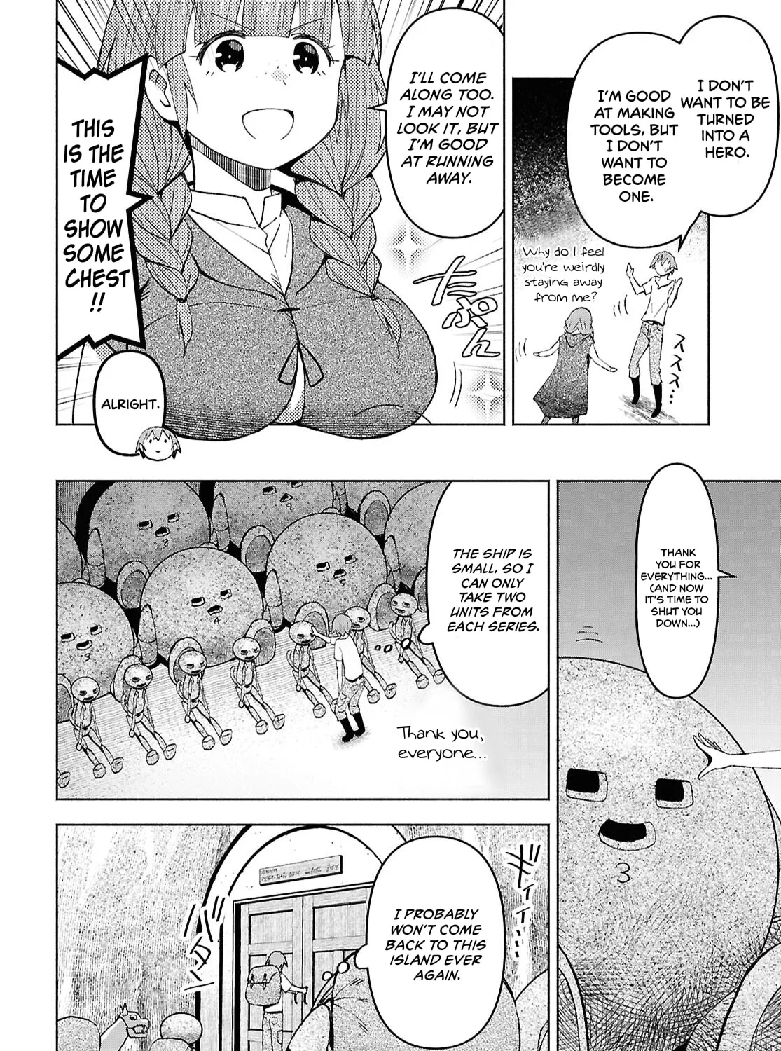 Dungeon Tou de Yadoya wo Yarou! Souzou Mahou wo Moratta Ore no Hosoude Hanjouki Chapter 51 page 57 - 