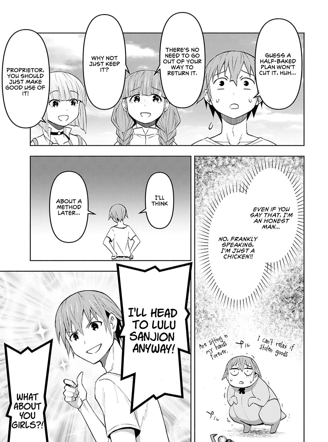 Dungeon Tou de Yadoya wo Yarou! Souzou Mahou wo Moratta Ore no Hosoude Hanjouki Chapter 52 page 57 - 