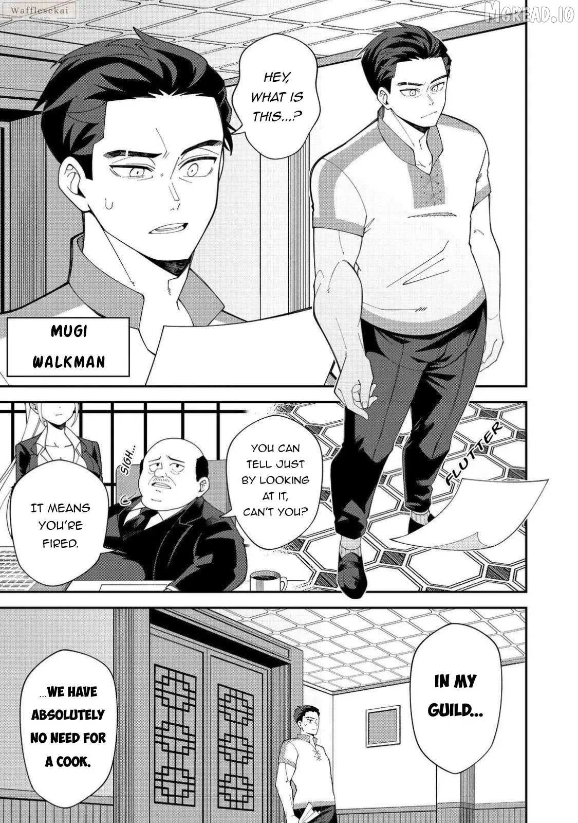 E?  Guild-nai de Yuiitsu "Cook" wo Kiwameteru Ore wo Kubi desu ka? Chapter 1 page 5 - 