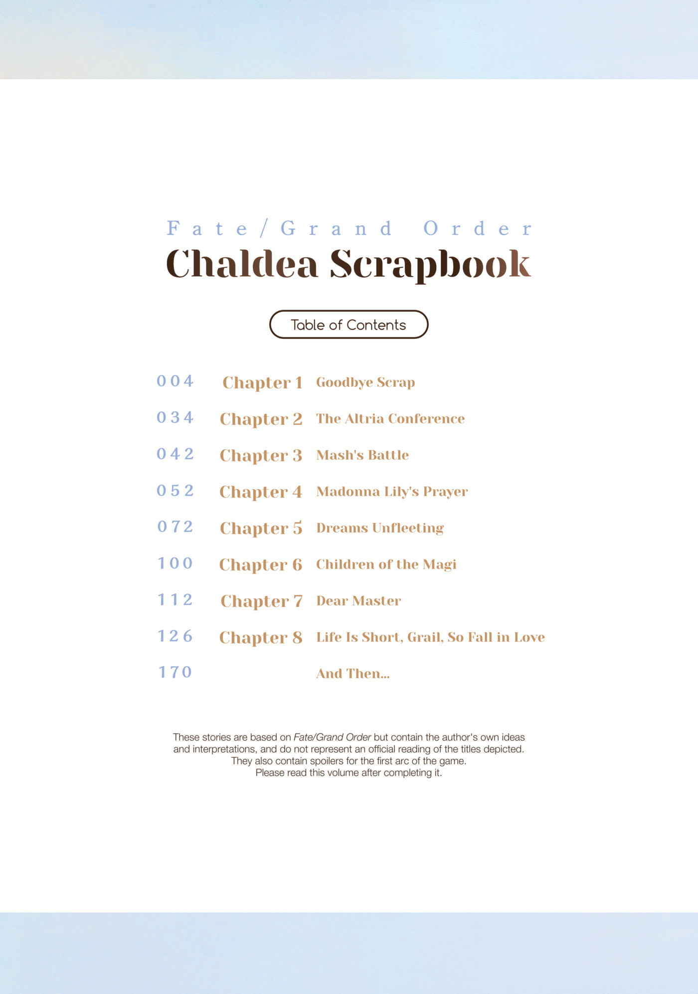 Fate/Grand Order: Chaldea Scrapbook Chapter 1 page 3 - 