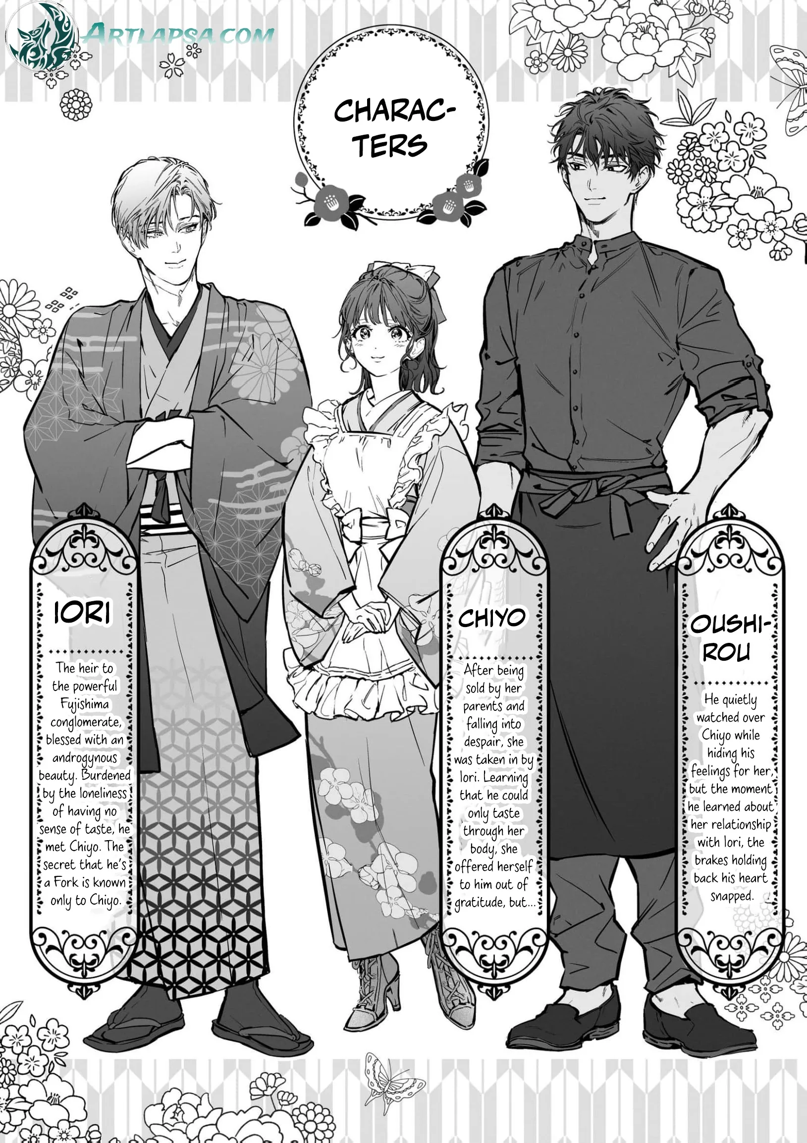 Fujishima-ya no Inen ~Watashi no Karadade Shika Aji ga Shinai Danna-sama-tachi no Koukotsu Zetchou Maji Naburi~ Chapter 1 page 4 - 