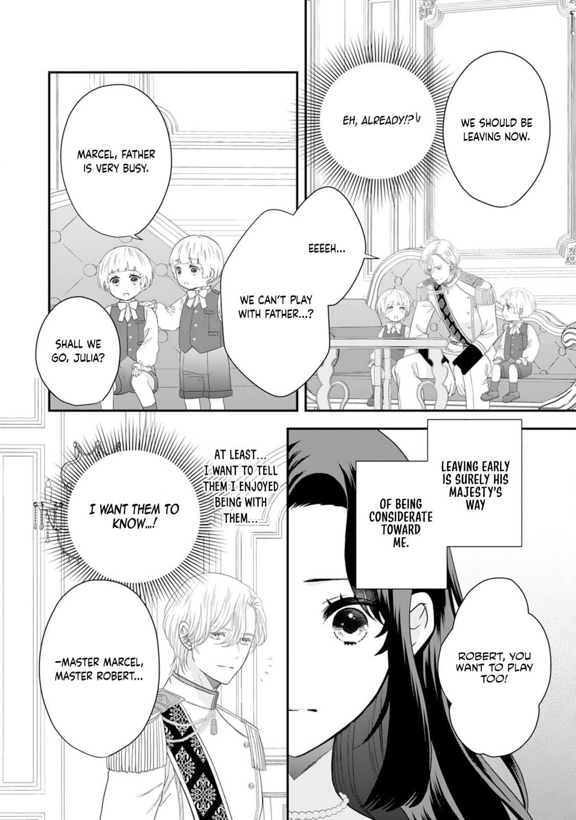 Futago Ouji no Mamahaha ni Narimashite: Kiraware Akujo desu ga, Sonna Koto yori Musuko-tachi ga Kawaisugite Komarimasu Chapter 3 page 8 - 