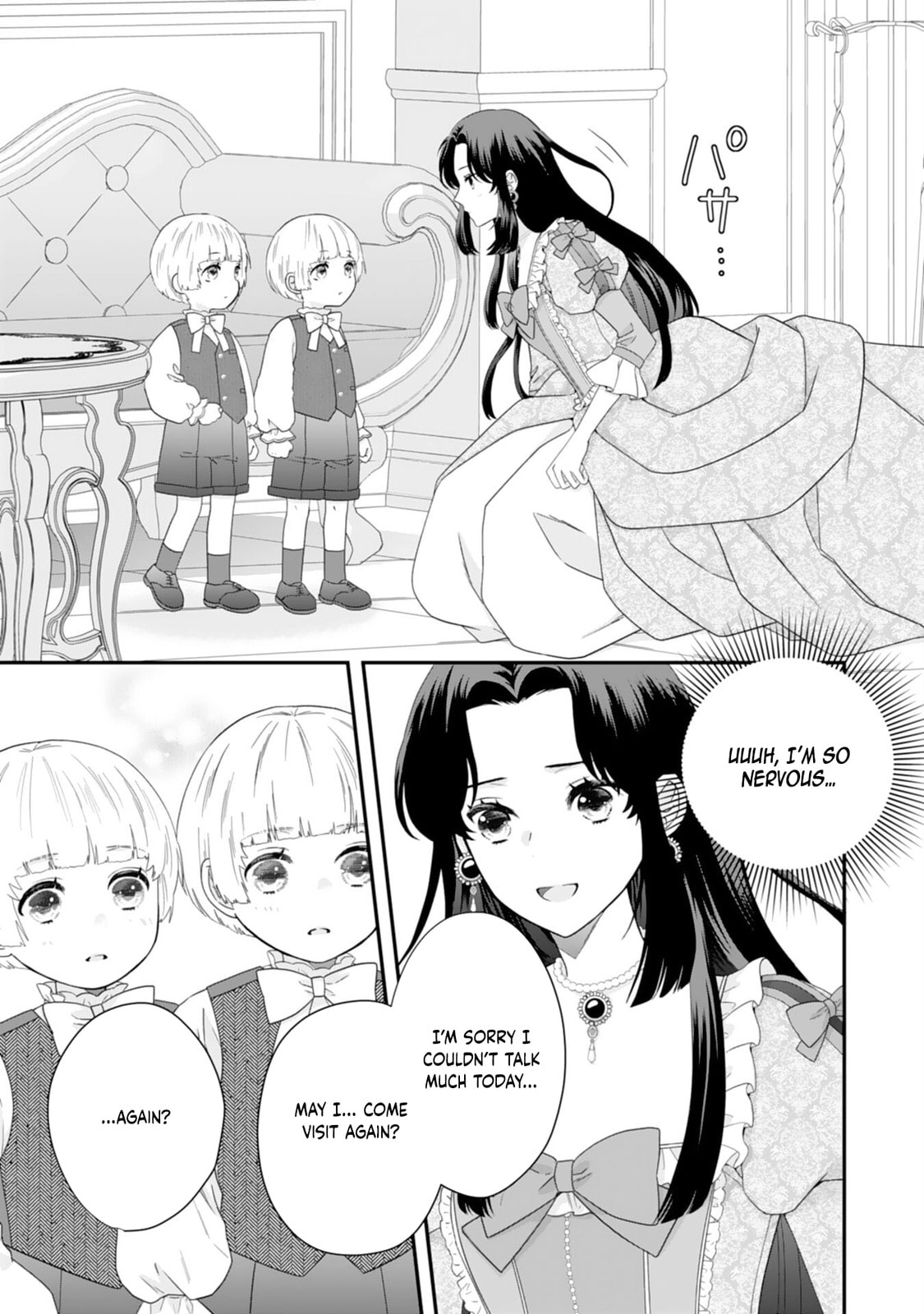 Futago Ouji no Mamahaha ni Narimashite: Kiraware Akujo desu ga, Sonna Koto yori Musuko-tachi ga Kawaisugite Komarimasu Chapter 3 page 9 - 