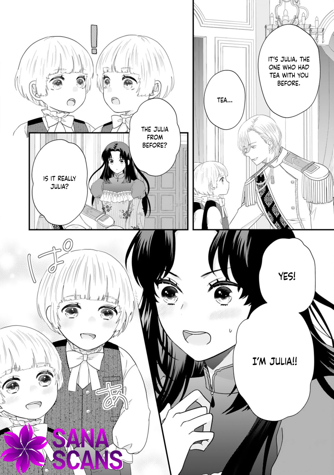 Futago Ouji no Mamahaha ni Narimashite: Kiraware Akujo desu ga, Sonna Koto yori Musuko-tachi ga Kawaisugite Komarimasu Chapter 4 page 34 - 