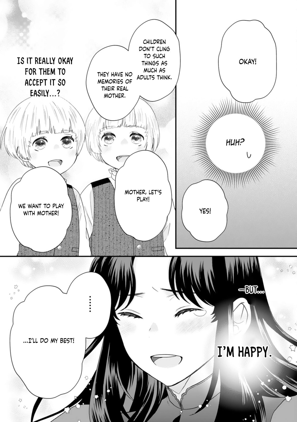 Futago Ouji no Mamahaha ni Narimashite: Kiraware Akujo desu ga, Sonna Koto yori Musuko-tachi ga Kawaisugite Komarimasu Chapter 4 page 36 - 