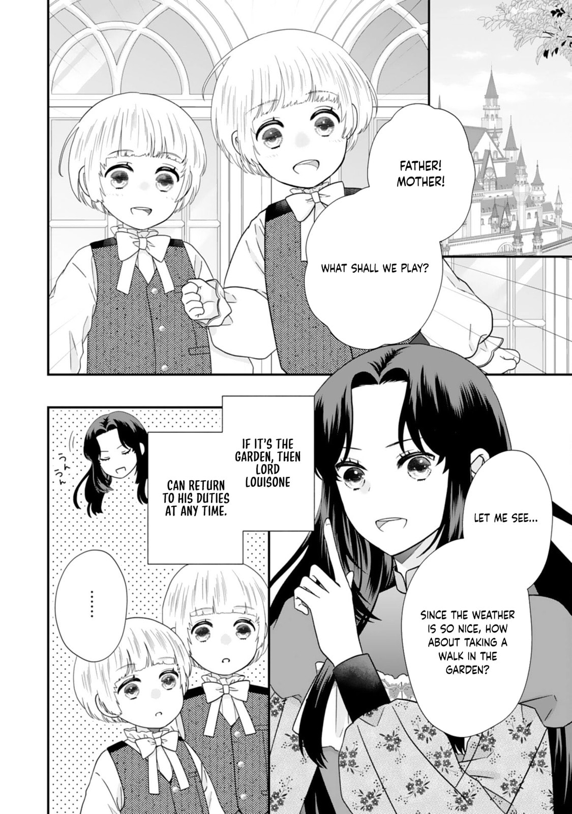Futago Ouji no Mamahaha ni Narimashite: Kiraware Akujo desu ga, Sonna Koto yori Musuko-tachi ga Kawaisugite Komarimasu Chapter 5 page 2 - 