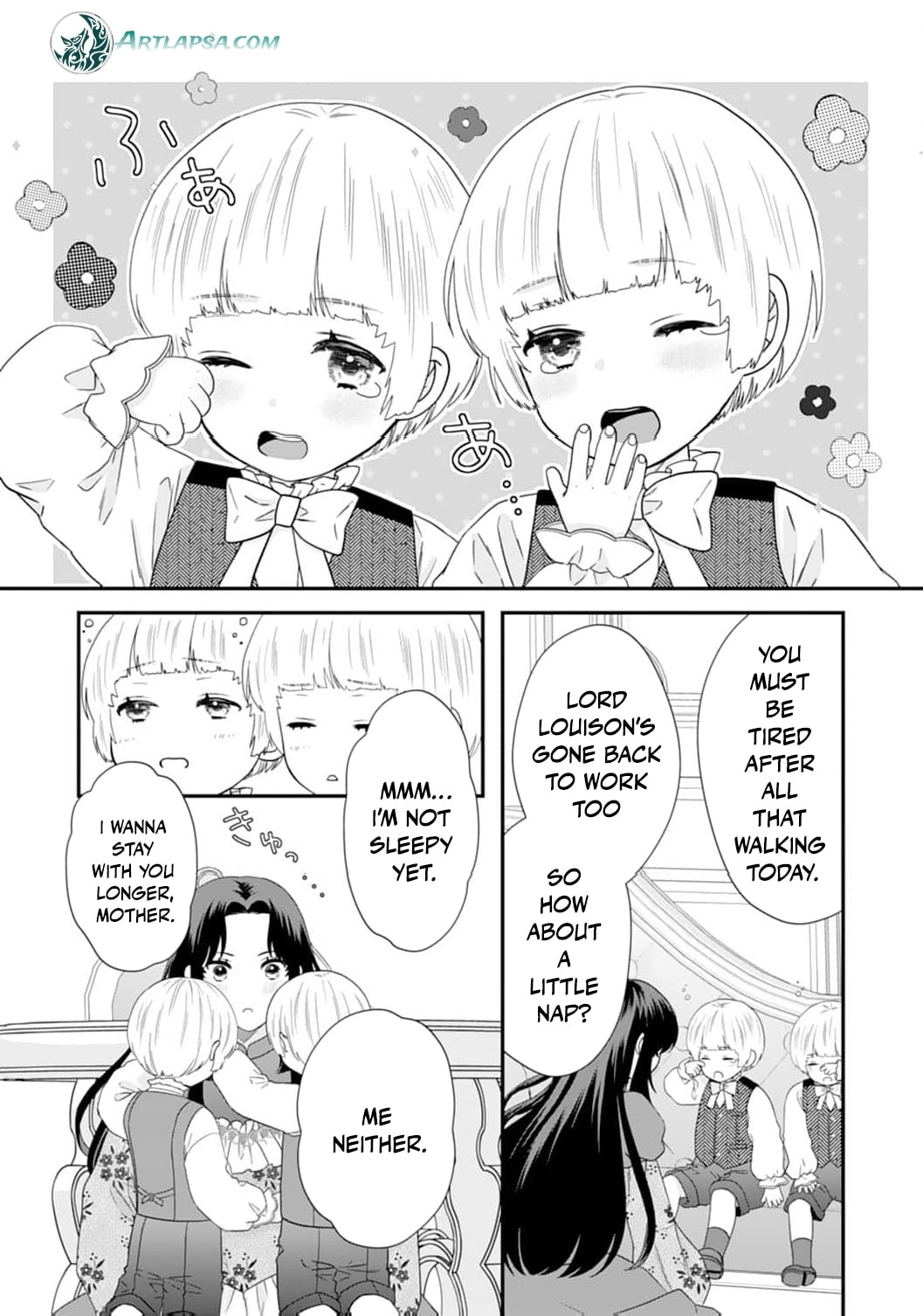 Futago Ouji no Mamahaha ni Narimashite: Kiraware Akujo desu ga, Sonna Koto yori Musuko-tachi ga Kawaisugite Komarimasu Chapter 6 page 5 - 