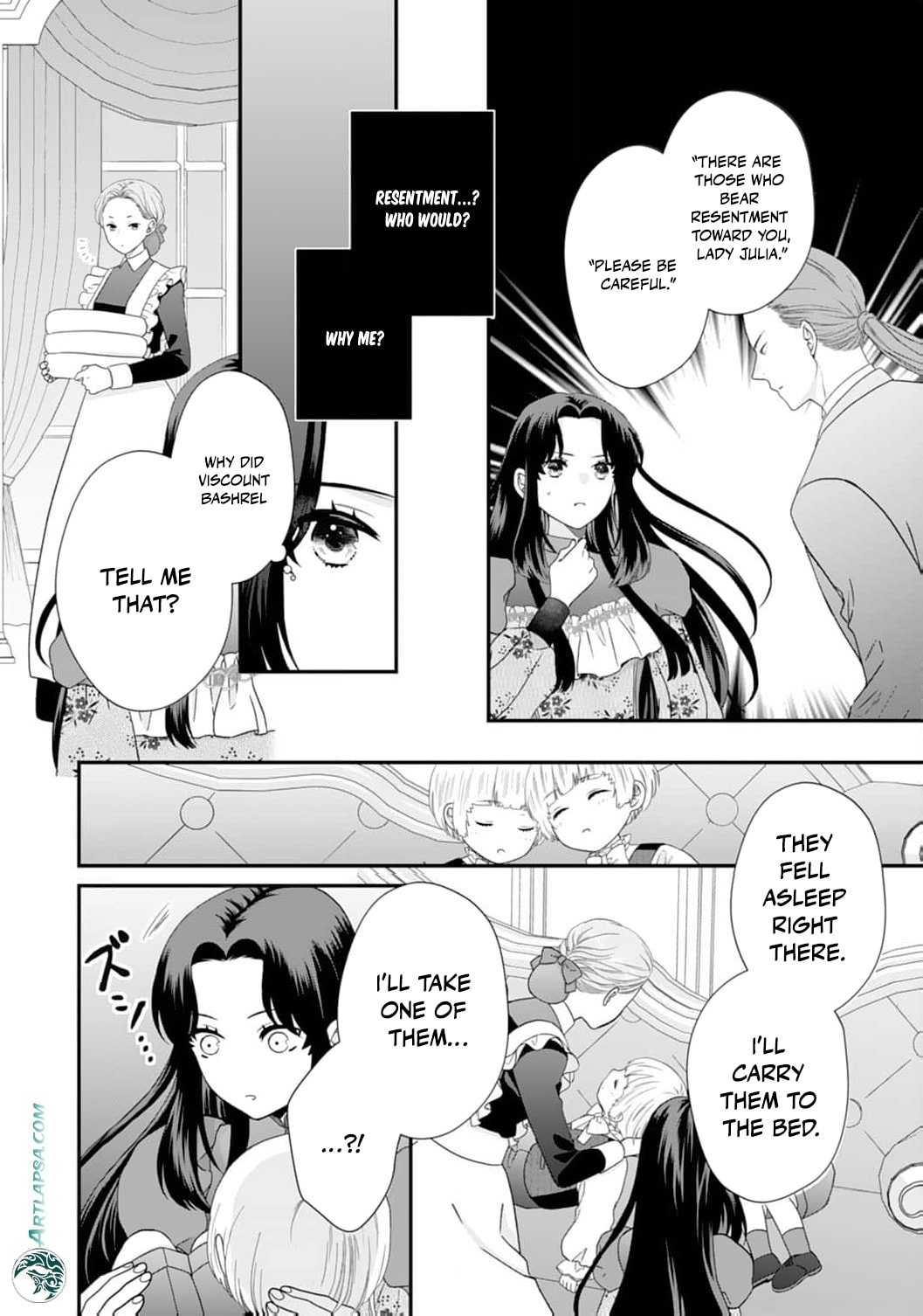 Futago Ouji no Mamahaha ni Narimashite: Kiraware Akujo desu ga, Sonna Koto yori Musuko-tachi ga Kawaisugite Komarimasu Chapter 6 page 7 - 