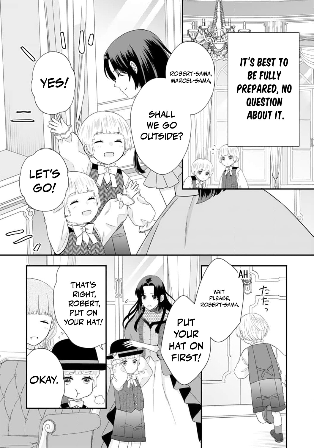 Futago Ouji no Mamahaha ni Narimashite: Kiraware Akujo desu ga, Sonna Koto yori Musuko-tachi ga Kawaisugite Komarimasu Chapter 8 page 9 - 