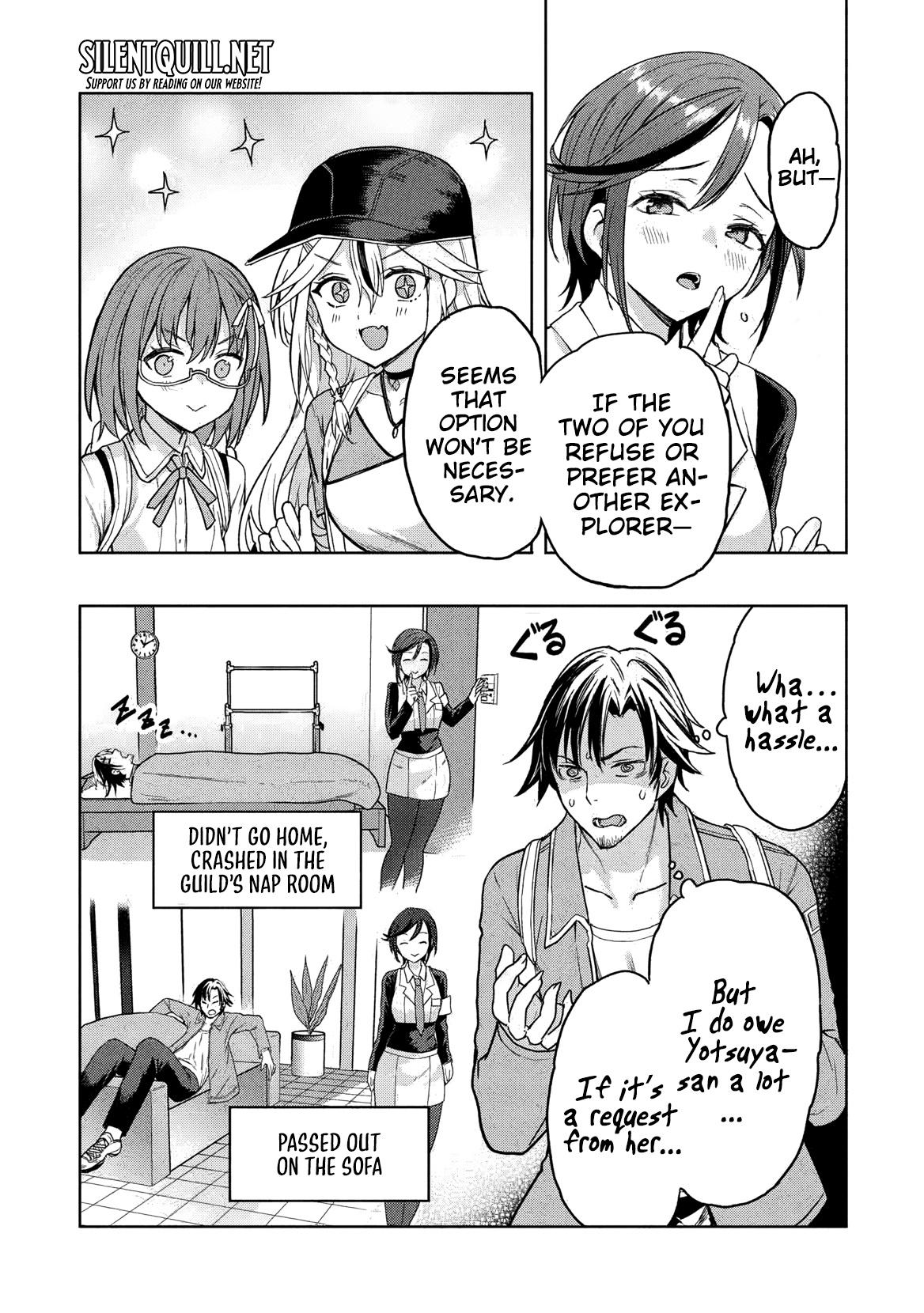 Gal to Dungeon to Shuukai Okure no Tansaku Eiyuutan ~Moto Legend Ima wa Wakeari tei Rank Tansakushana Ore ga, S-Kyuu Gal ni Natsukare Makutte Ikusei wo Makase Sareta~ Chapter 4 page 9 - 