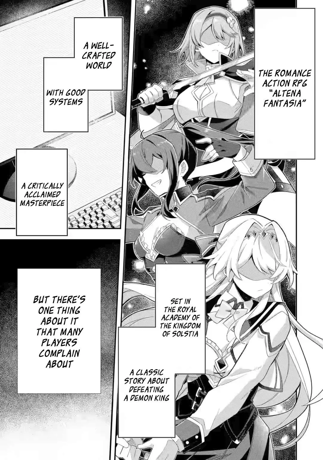 Game Sekai no mobu akuyaku ni tensei shita node Last bos wo mezashite mita Chapter 1 page 2 - 