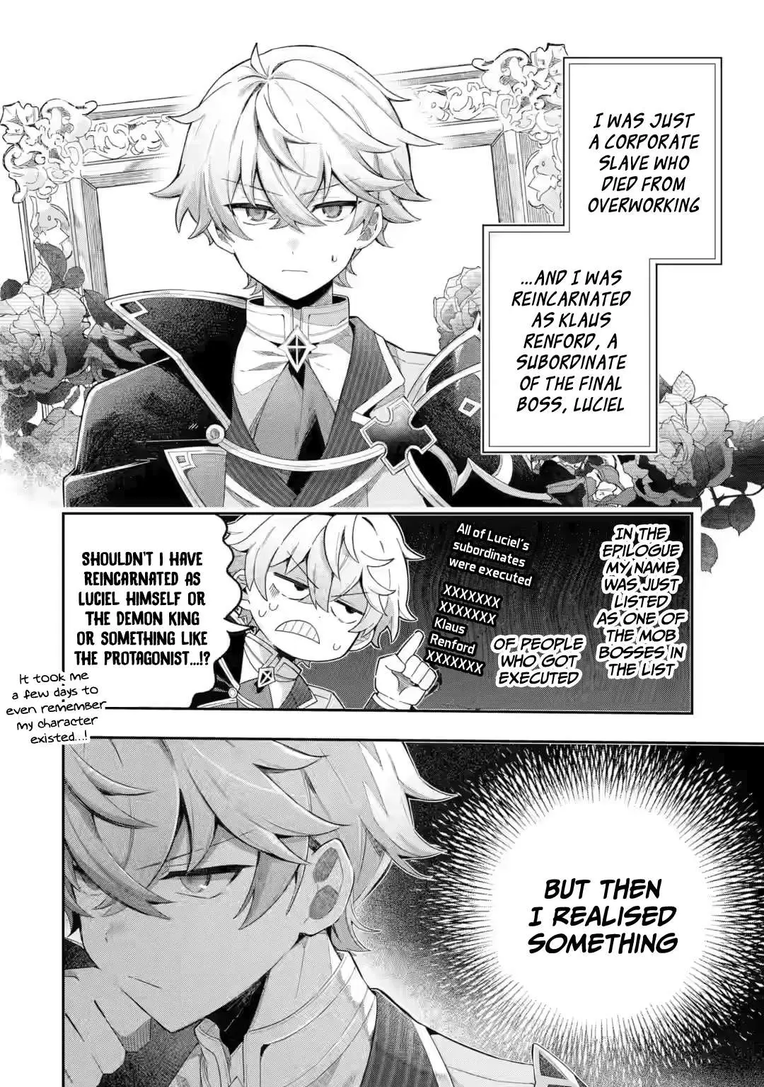 Game Sekai no mobu akuyaku ni tensei shita node Last bos wo mezashite mita Chapter 1 page 6 - 