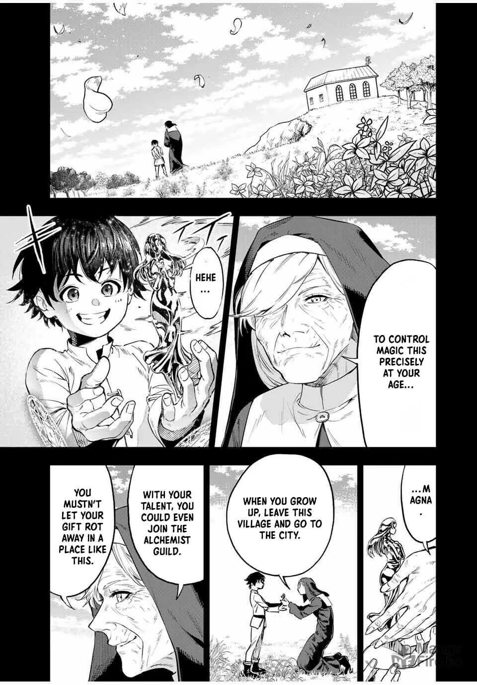 Genkai Shuuraku wo Datsu Mura Shita Renkinjutsushi, Tokai de "Saikyou" nano ga Bare Makuru. ~Rougai domo ni wa Iikagen Aiso ga Tsukimashita~ Chapter 1 page 27 - 