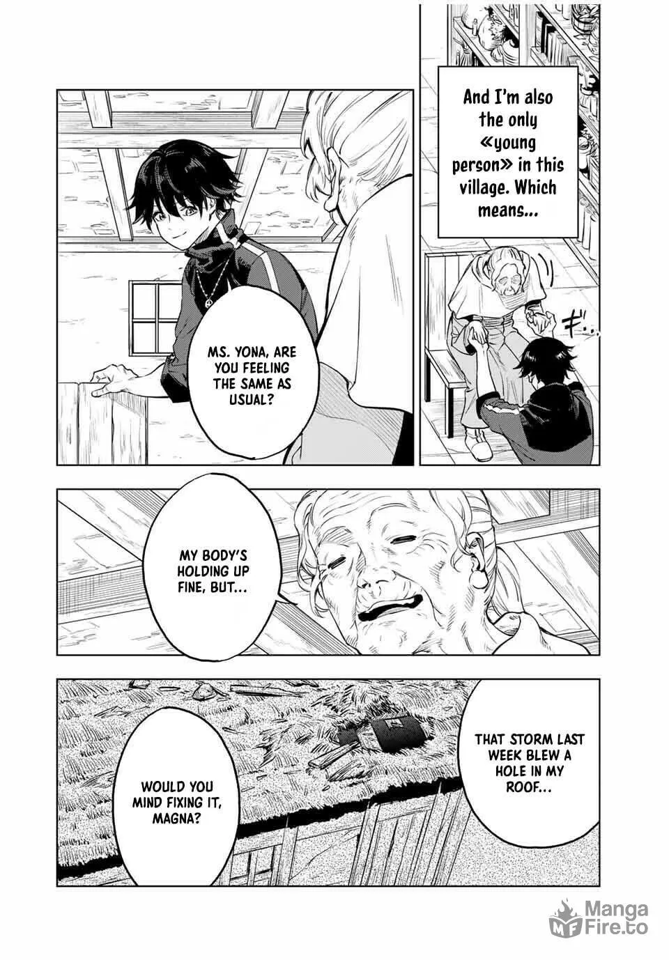Genkai Shuuraku wo Datsu Mura Shita Renkinjutsushi, Tokai de "Saikyou" nano ga Bare Makuru. ~Rougai domo ni wa Iikagen Aiso ga Tsukimashita~ Chapter 1 page 6 - 