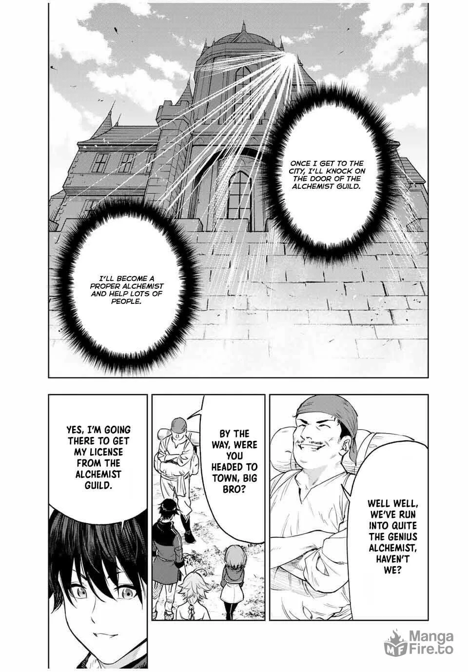 Genkai Shuuraku wo Datsu Mura Shita Renkinjutsushi, Tokai de "Saikyou" nano ga Bare Makuru. ~Rougai domo ni wa Iikagen Aiso ga Tsukimashita~ Chapter 1 page 55 - 