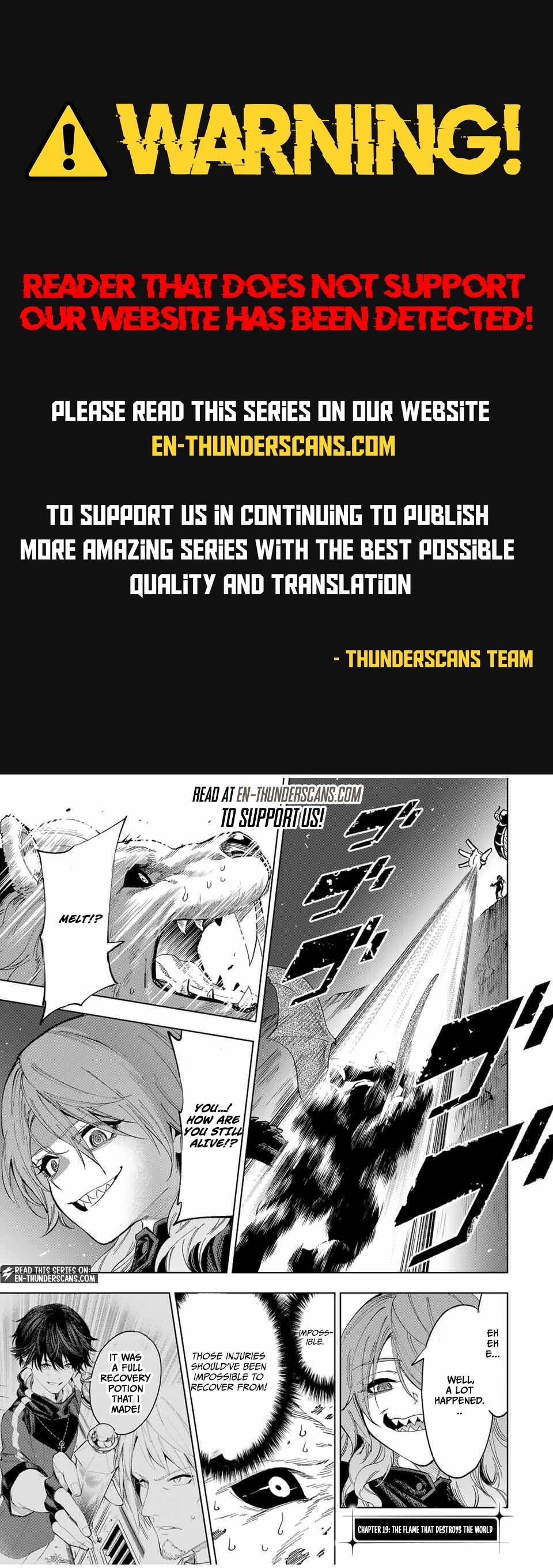 Genkai Shuuraku wo Datsu Mura Shita Renkinjutsushi, Tokai de "Saikyou" nano ga Bare Makuru. ~Rougai domo ni wa Iikagen Aiso ga Tsukimashita~ Chapter 19 page 1 - 