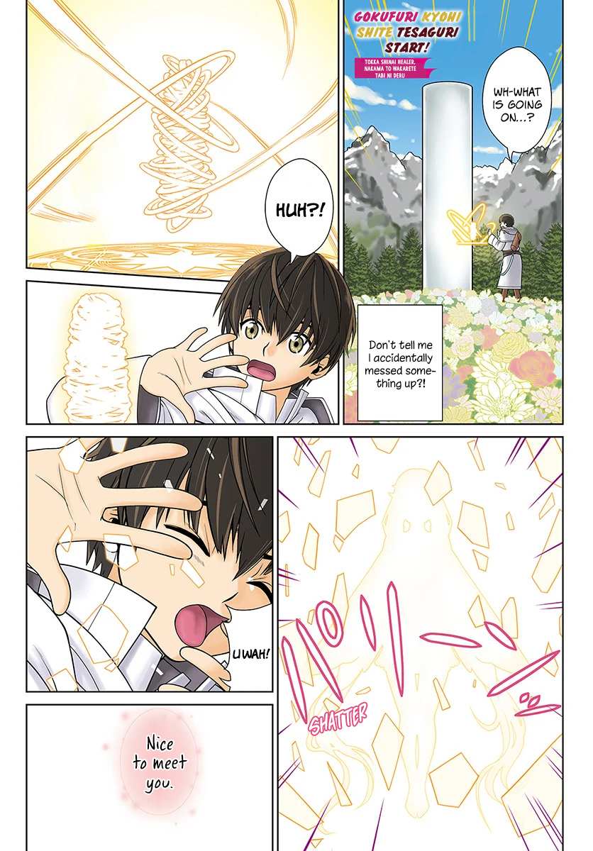 Gokufuri Kyohi Shite Tesaguri Start! Tokka Shinai Healer, Nakama to Wakarete Tabi ni Deru Chapter 1 page 2 - 