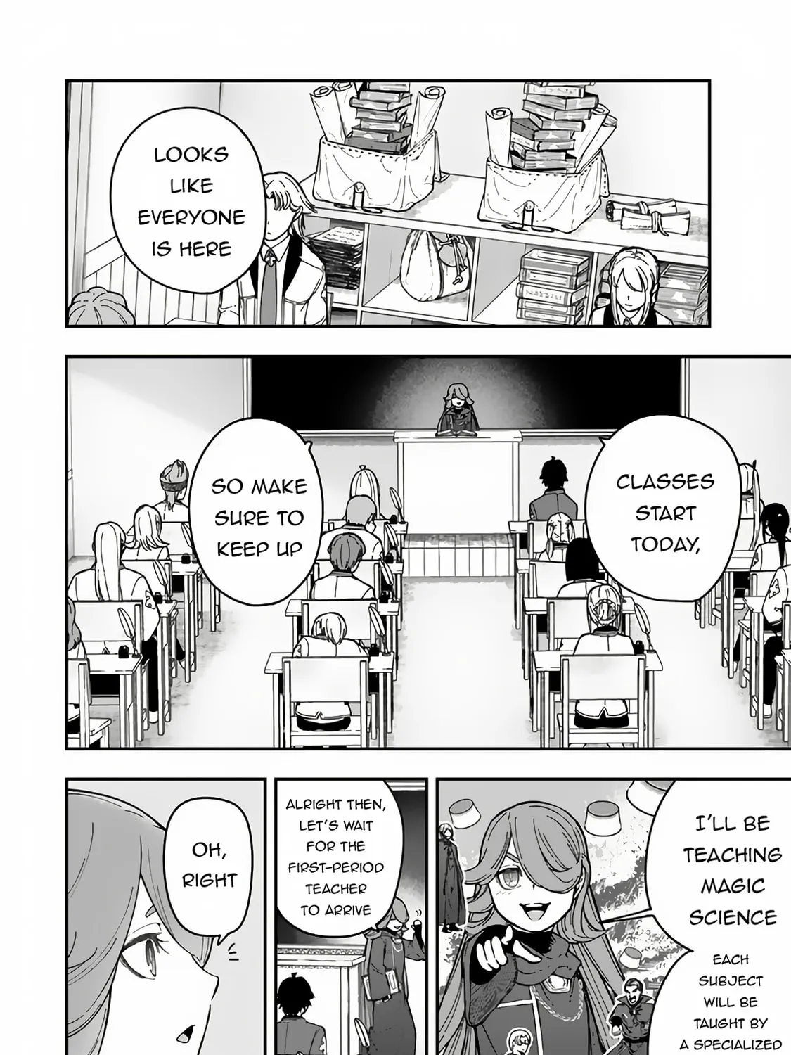 Gomi Ikada to Tsuihou Sareta Shiyounin, Jitsu wa Zense Kenja Desu: Shijou Saikyou no Kenja, Sekai Saikouhou no Gakuen ni Kayou Chapter 6.1 page 48 - 