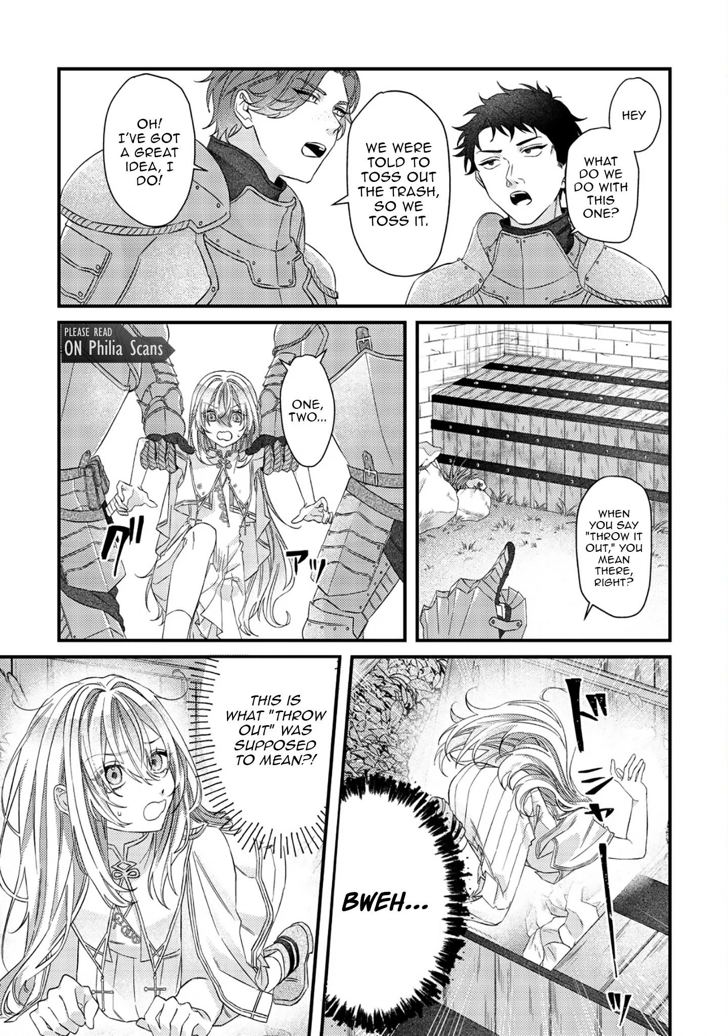 Gomibako Gurashi no Seijo-sama ~Gomi Atsukai no Kodai Mahou Dougu wo Naoshitari, Tsuihou Boukensha wo Naoshitari no Slow Life~ Chapter 1 page 8 - 