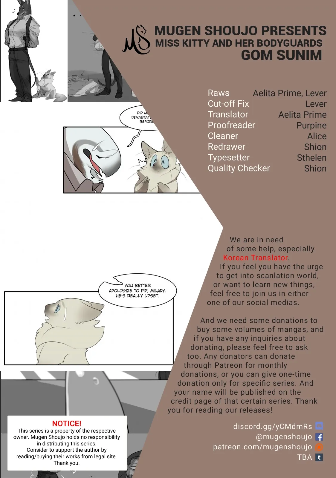 Goyangi Agassiwa Gyeonghowondeul Chapter 10 page 1 - 