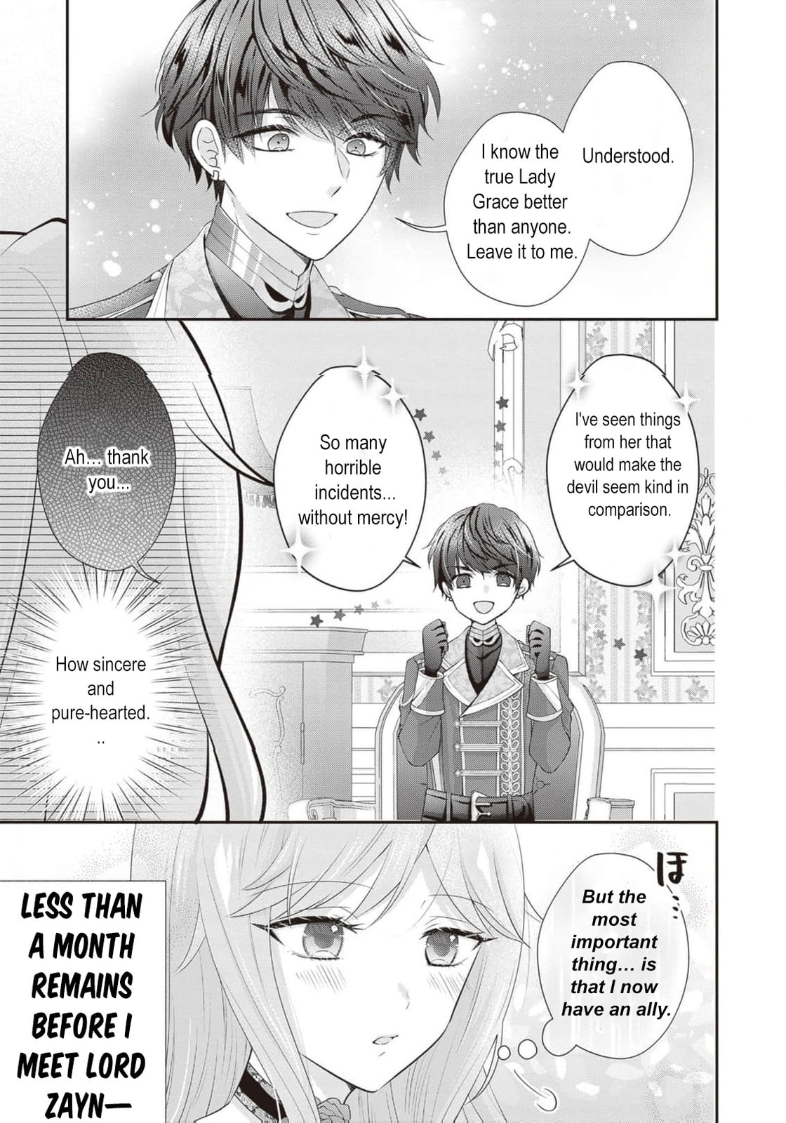 Hakyoku Yotei no Akujo no Hazu ga, Reitetsu Koushaku-sama ga Wakaretekuremasen! Chapter 1 page 28 - 