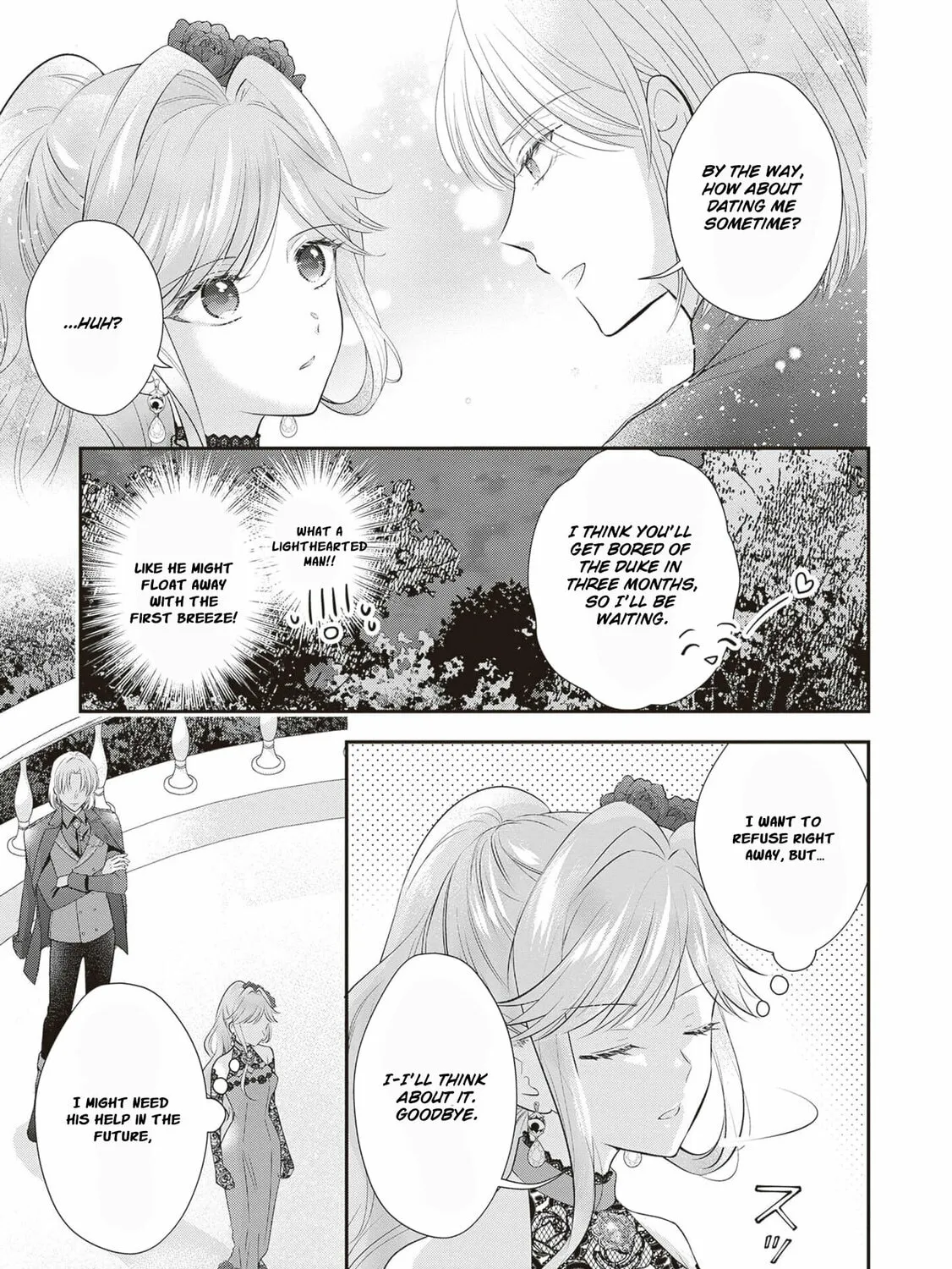 Hakyoku Yotei no Akujo no Hazu ga, Reitetsu Koushaku-sama ga Wakaretekuremasen! Chapter 7 page 55 - 