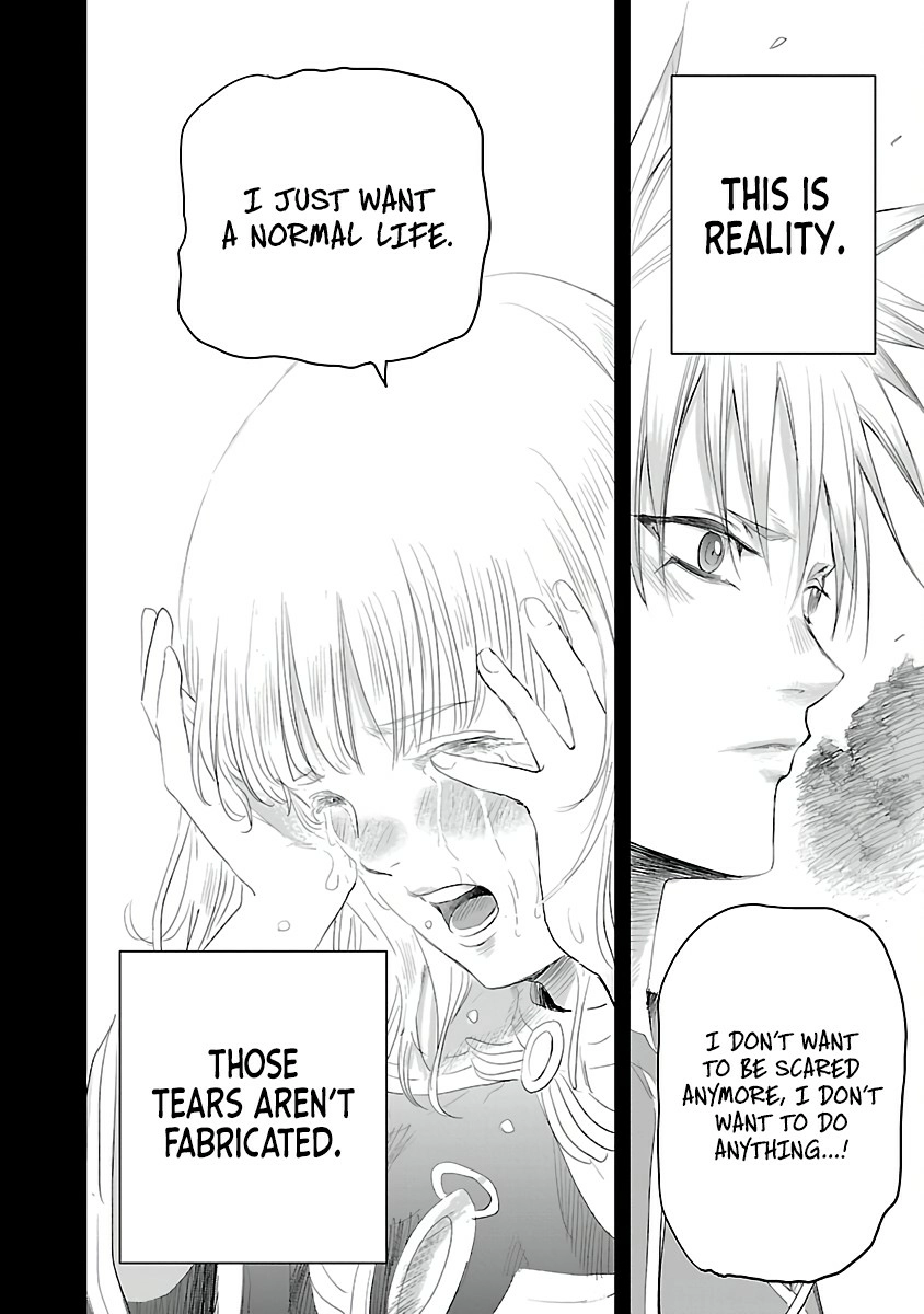 Hametsu Flag Kaihi no Tame Yamaoku e Hikikomotteita Saikyou no Akuyaku wa, Tasuketa Heroine ni Yotte Omotebutai e Tatasareru Chapter 1 page 37 - 