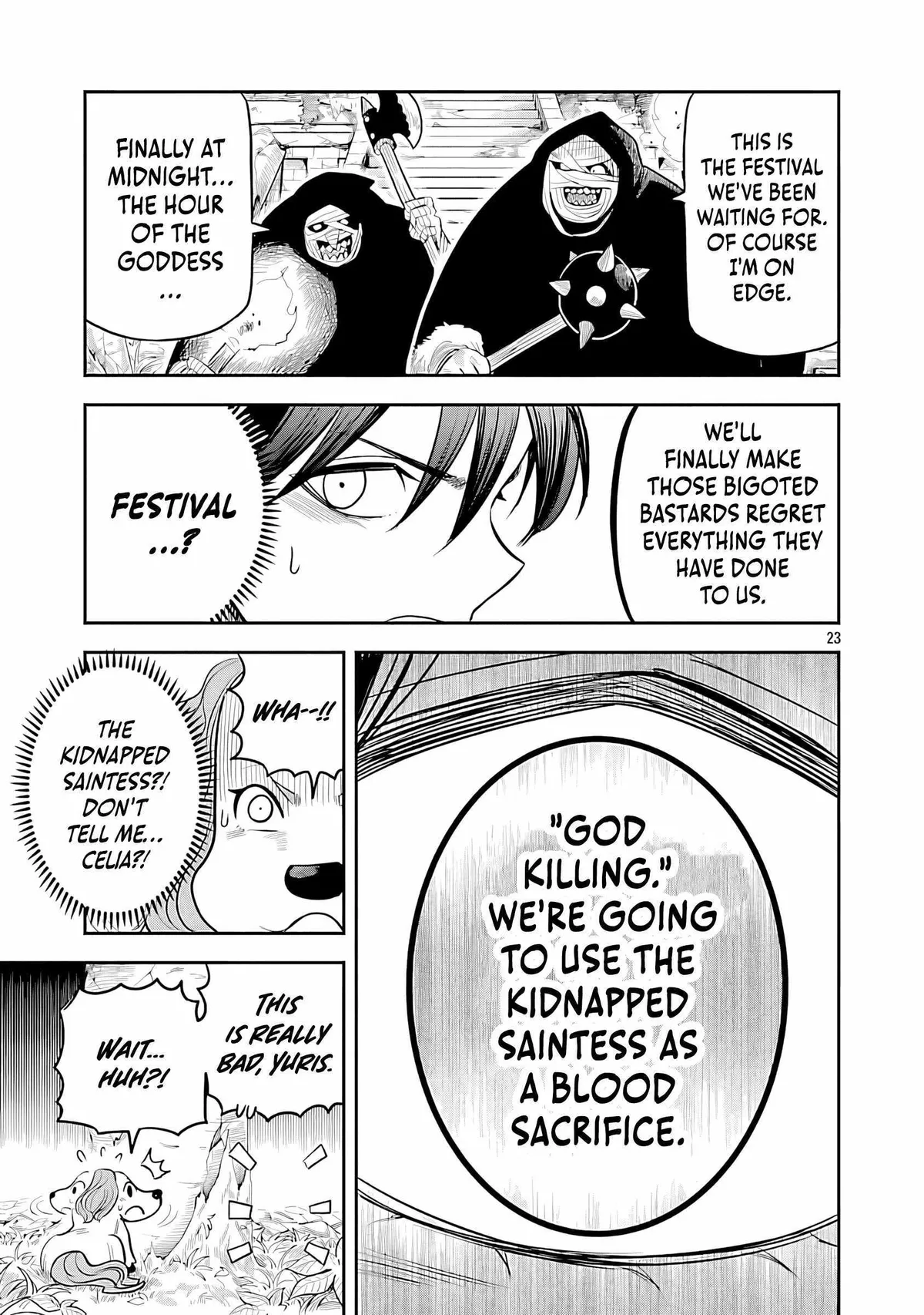 Hametsu Flag Kaihi no Tame Yamaoku e Hikikomotteita Saikyou no Akuyaku wa, Tasuketa Heroine ni Yotte Omotebutai e Tatasareru Chapter 16 page 28 - 