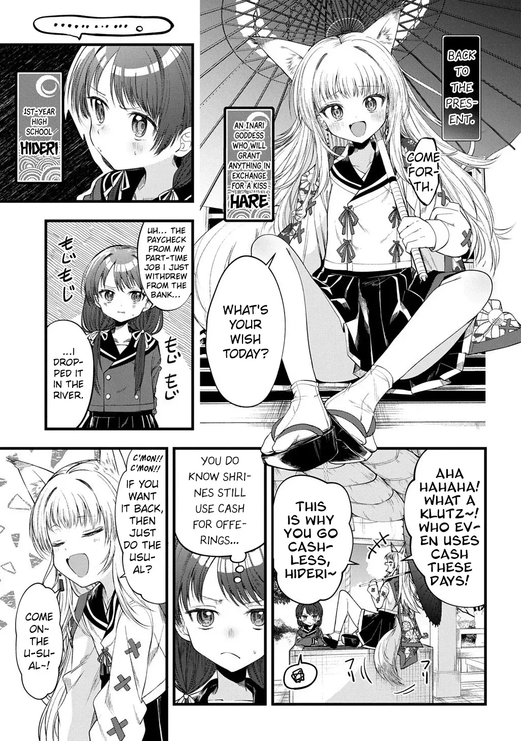 Hare-chan: An Inari Goddess Who Will Grant Anything in Exchange for a Kiss Chapter 0 page 3 - 