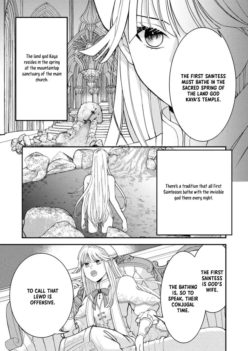 Haribote Seijo wa Youjyo ni Nari, Ai no Omoi Kamisama to Tsuihou Life wo Mankitsusuru Chapter 1 page 11 - 