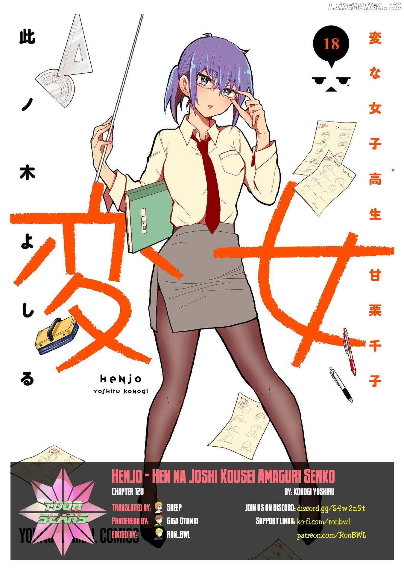 Henjo - Hen na Joshi Kousei Amaguri Chiko Chapter 120 page 1 - 