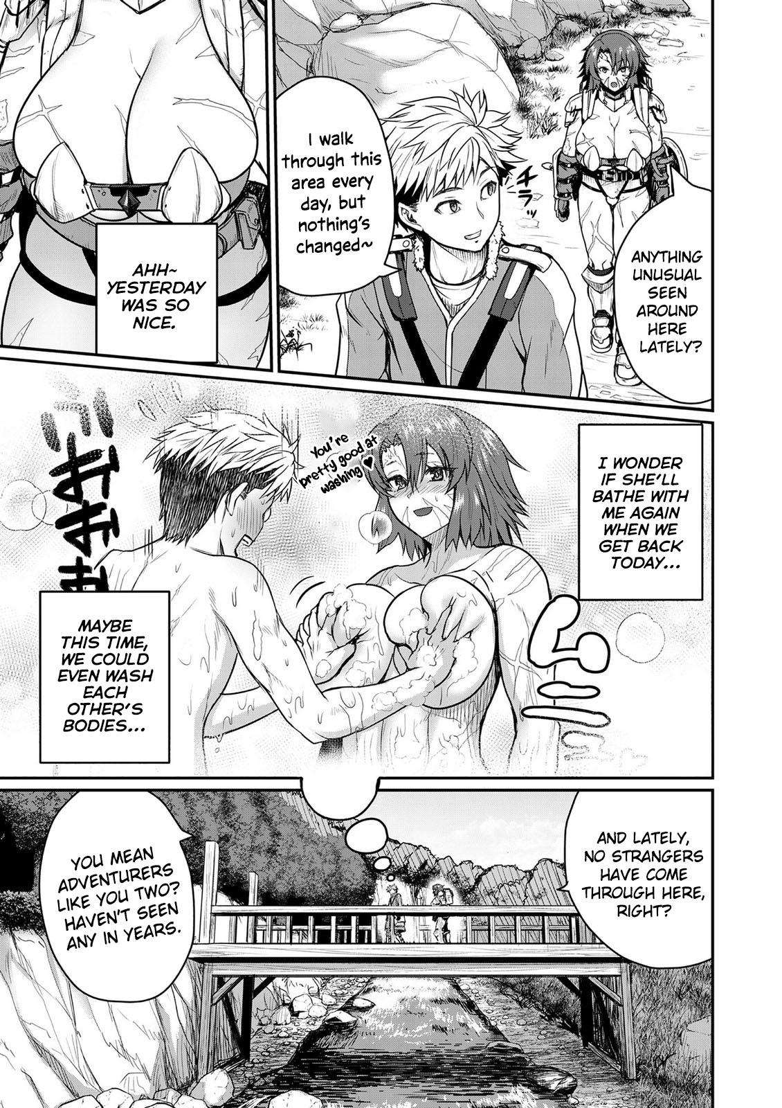 Henkyou no Ofuroya-san, Harem ni Naru: Yamaoku ni Aru Sabireta Onsen no Kounou ga Cheat Sugite Onna Boukensha ni Daininki na Ken Chapter 1 page 22 - 