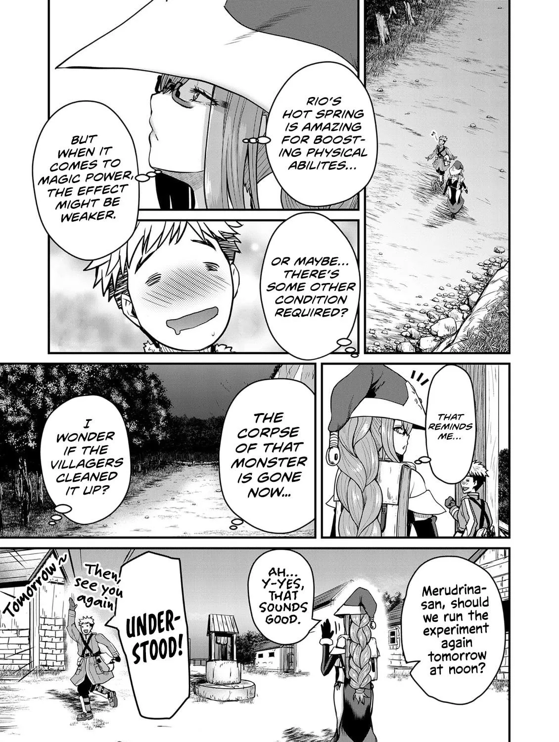 Henkyou no Ofuroya-san, Harem ni naru ~Yamaoku ni Arusabireta Onsen no Kounou ga Chiutosugite Onna Bouken-sha ni Daininkina Ken~ Chapter 4 page 50 - 
