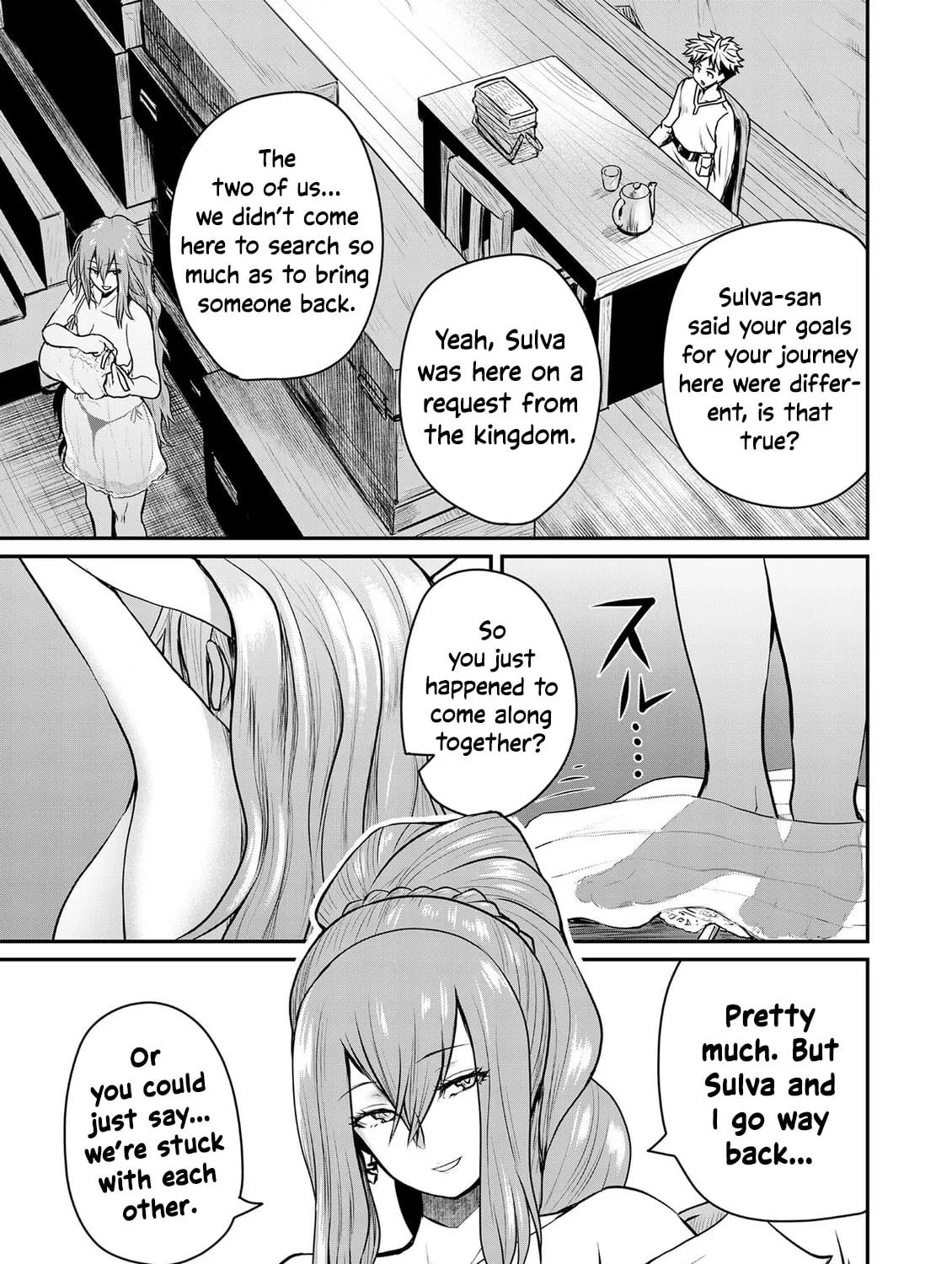 Henkyou no Ofuroya-san, Harem ni naru ~Yamaoku ni Arusabireta Onsen no Kounou ga Chiutosugite Onna Bouken-sha ni Daininkina Ken~ Chapter 4 page 10 - 