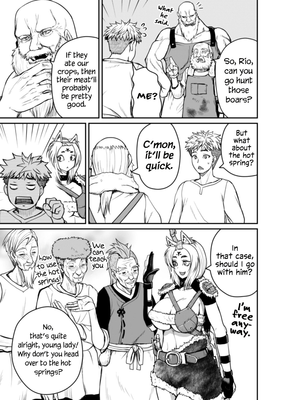 Henkyou no Ofuroya-san, Harem ni naru ~Yamaoku ni Arusabireta Onsen no Kounou ga Chiutosugite Onna Bouken-sha ni Daininkina Ken~ Chapter 6.1 page 12 - 