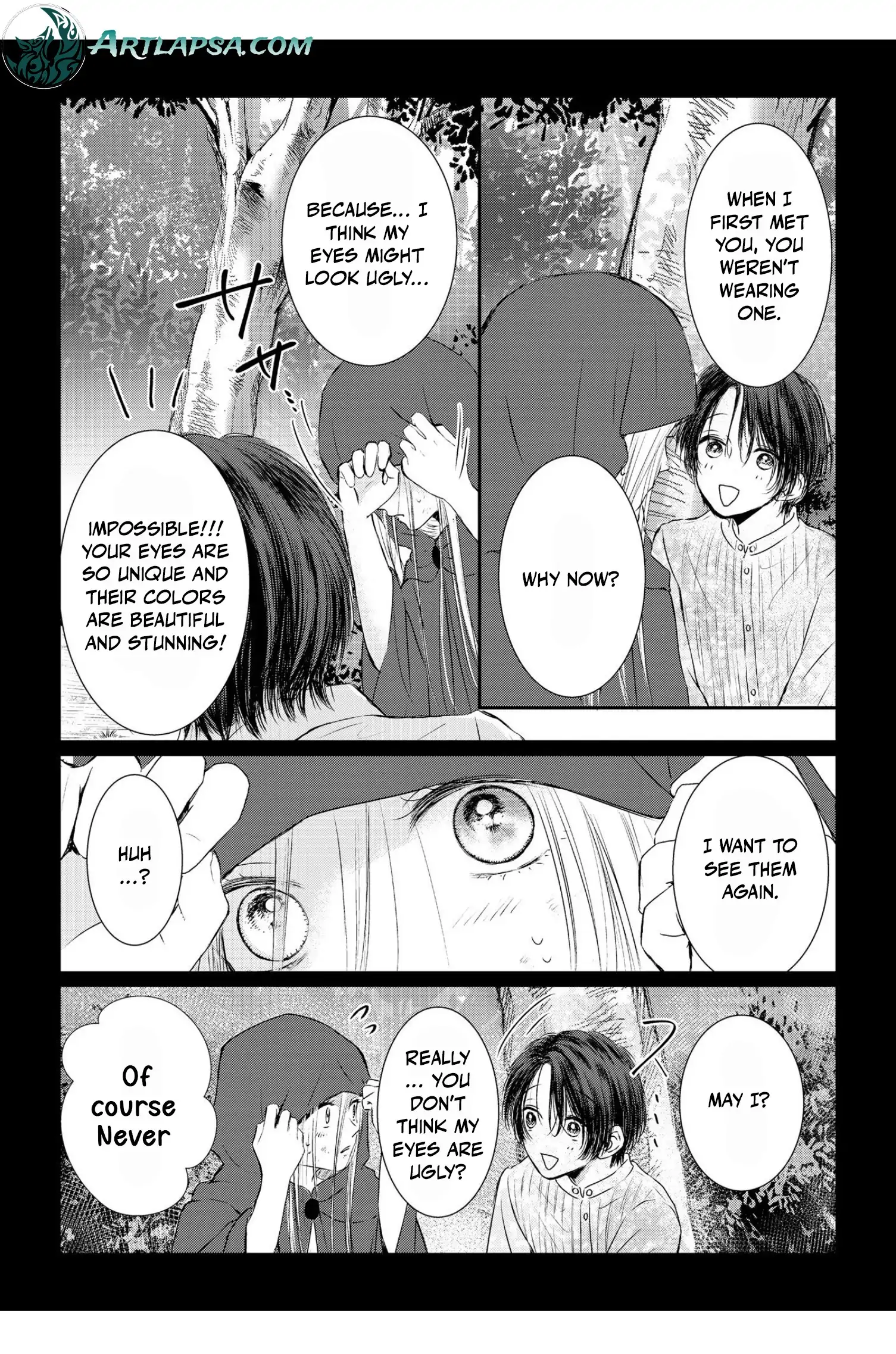 ‏hiding your eyes is such a shame you are incredibly beautiful Chapter 8 page 18 - 
